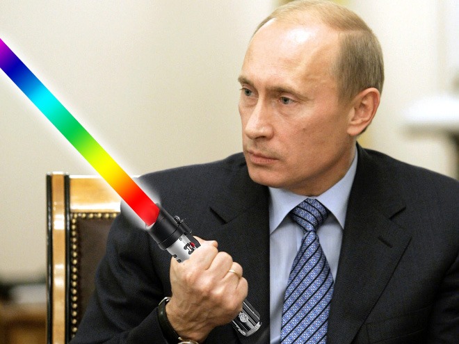 Putin loves rainbows.