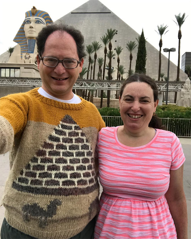 Brilliant matching sweater.