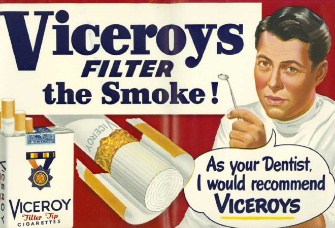 Crazy tobacco ad from the past.