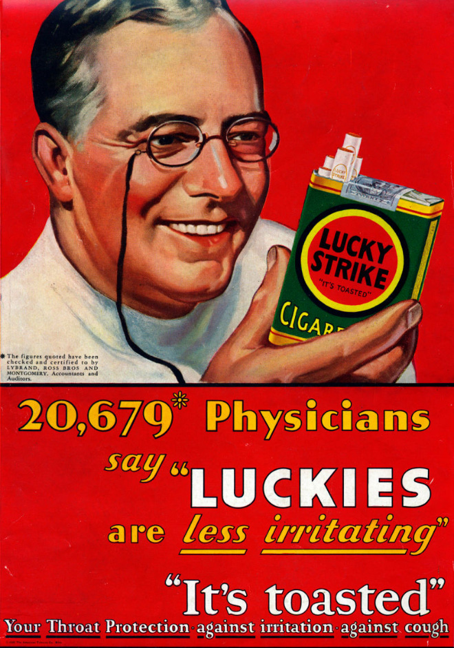 Crazy tobacco ad from the past.