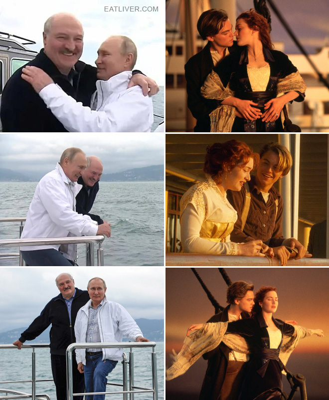 Vladimir Putin and Alexander Lukashenko are much more than friends. I know love when I see it.