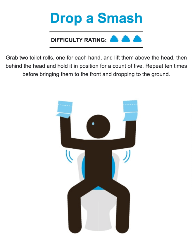 Toilet fitness lifehack.