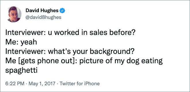 Funny tweet about dogs.