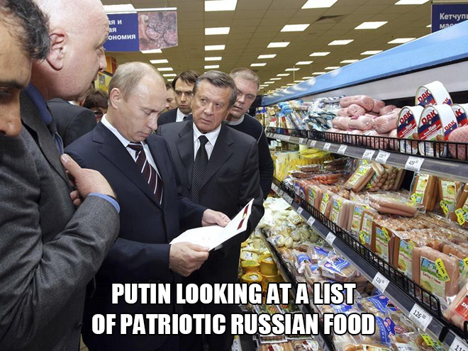 Putin looking at things.