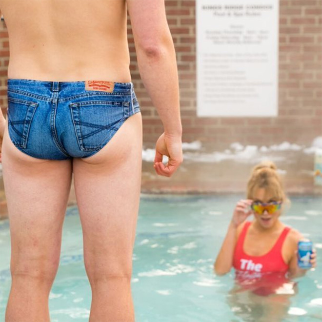 Denim speedos are real!