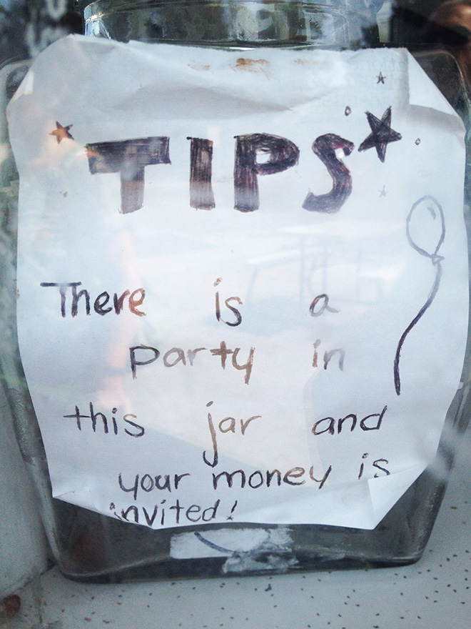 Clever way to get more tips.