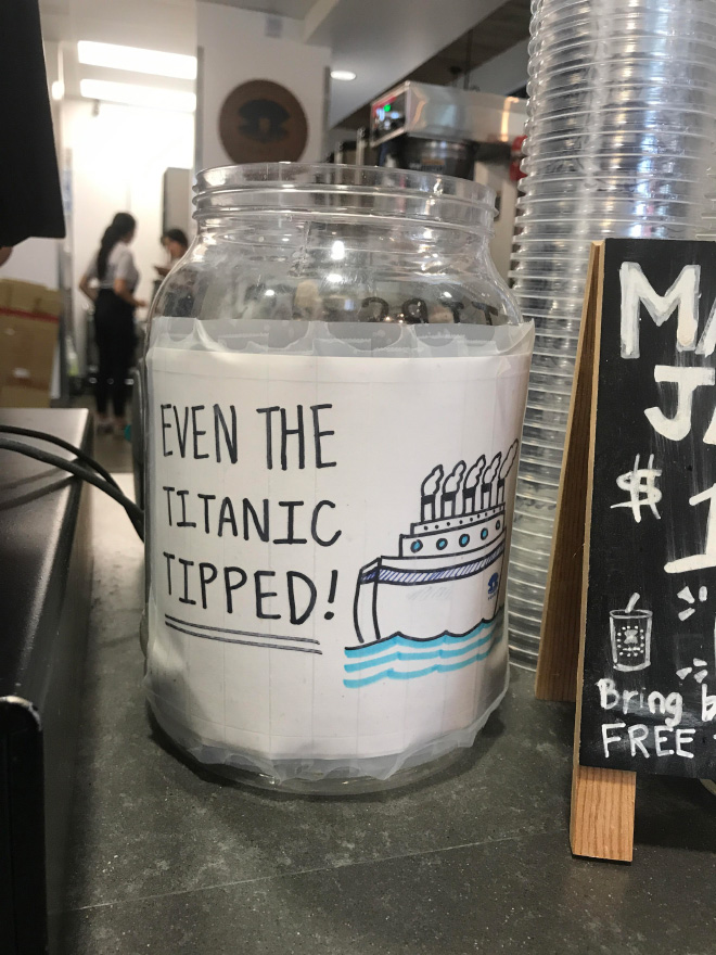 Clever way to get more tips.