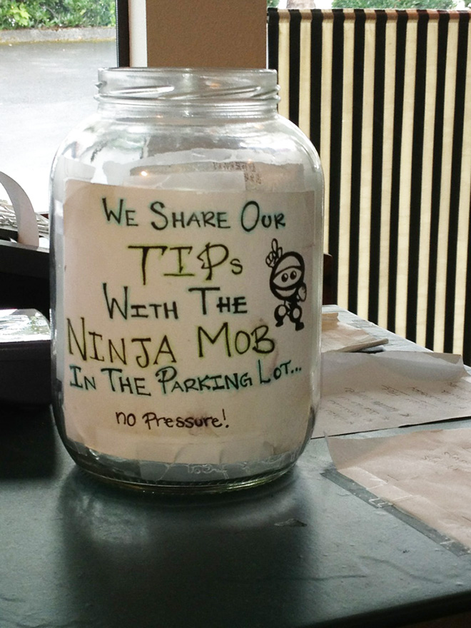 Clever way to get more tips.