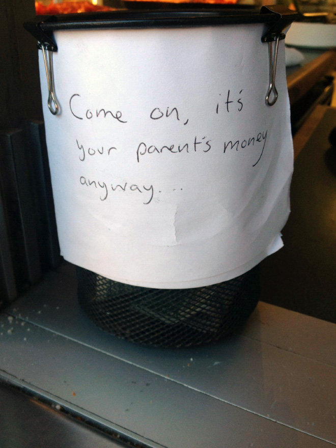 Clever way to get more tips.