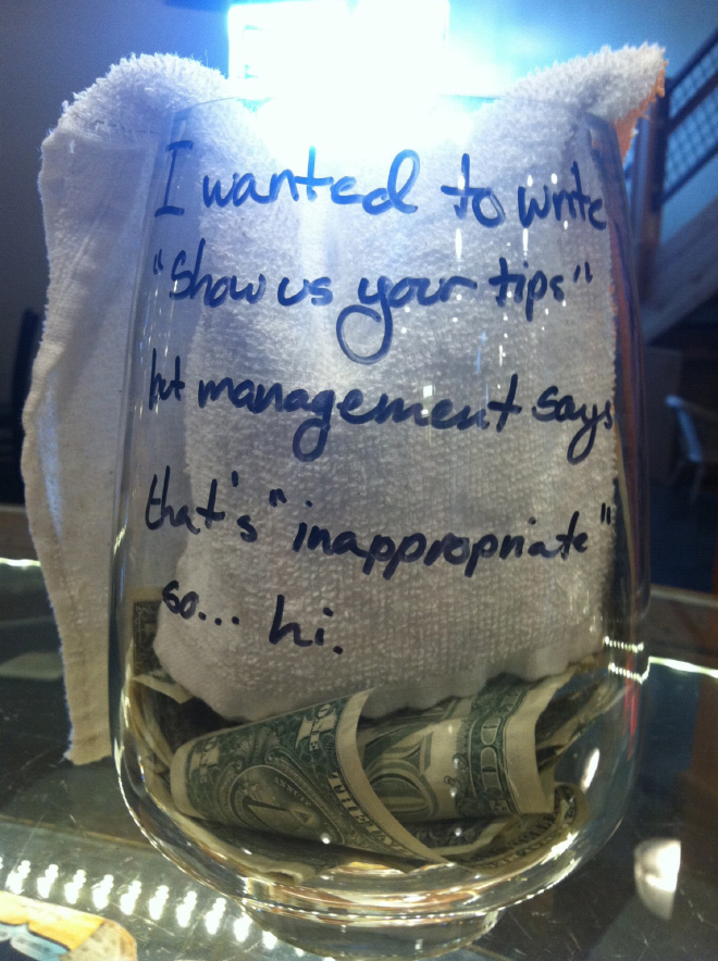 Clever way to get more tips.