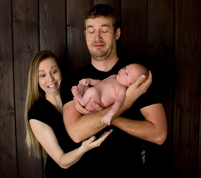 Baby photoshoot gone hilariously wrong.