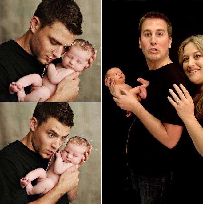 Baby photoshoot gone hilariously wrong.