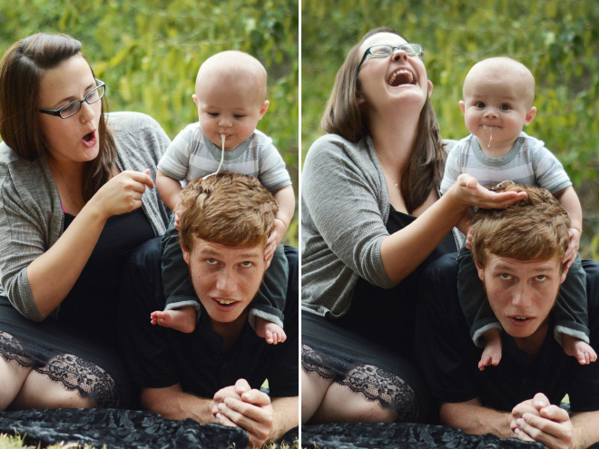 Baby photoshoot gone hilariously wrong.