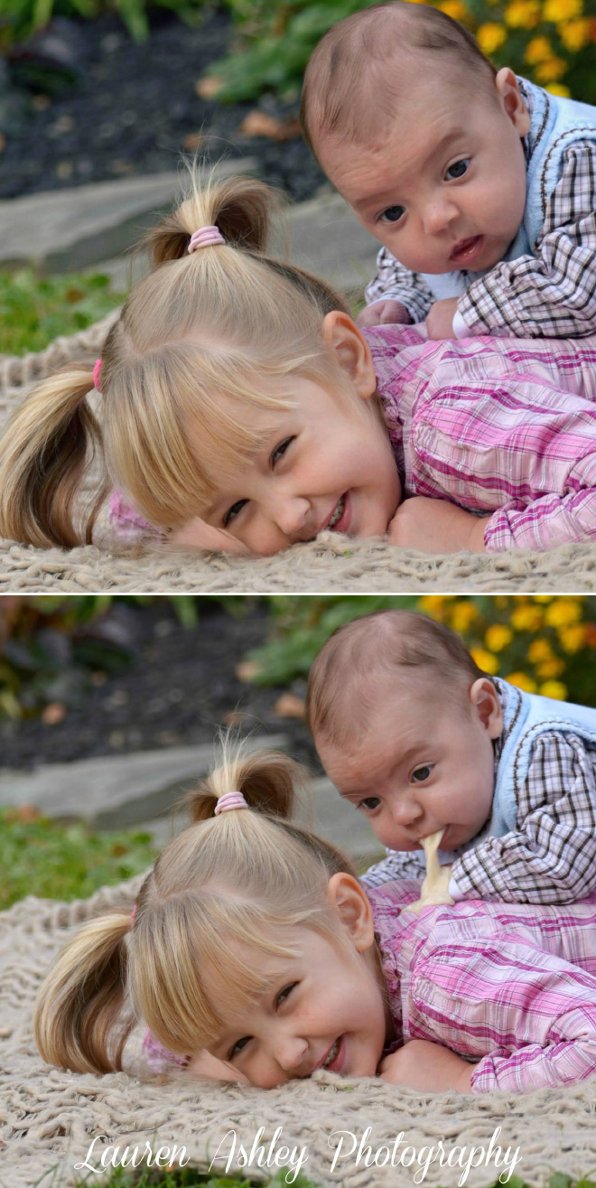 Baby photoshoot gone hilariously wrong.