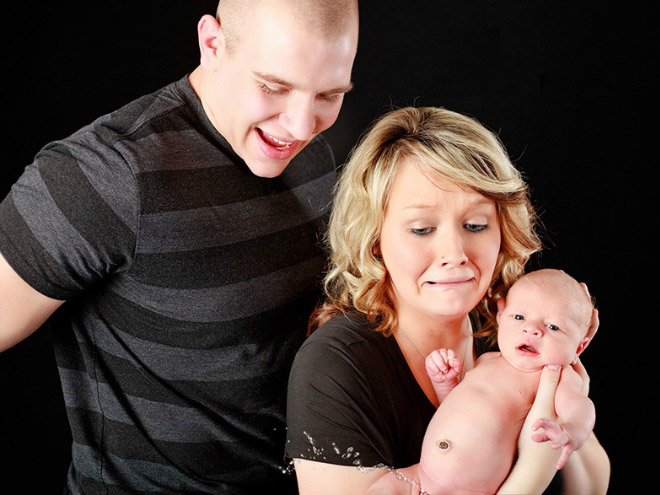 Baby photoshoot gone hilariously wrong.