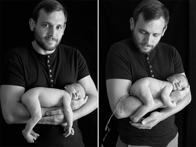 Baby photoshoot gone hilariously wrong.