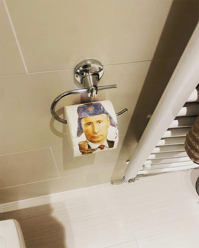 Vladimir Putin toilet paper.