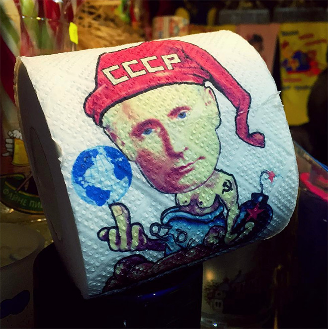 Vladimir Putin toilet paper.
