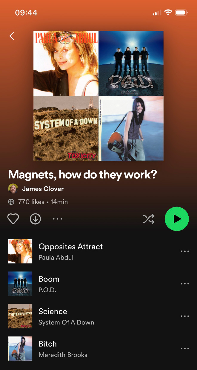 Funny Spotify playlist.