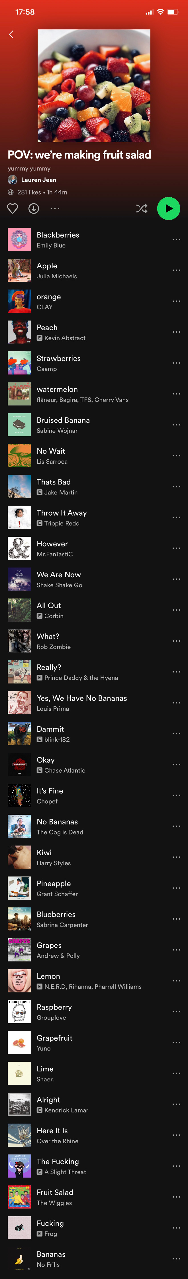 Funny Spotify playlist.