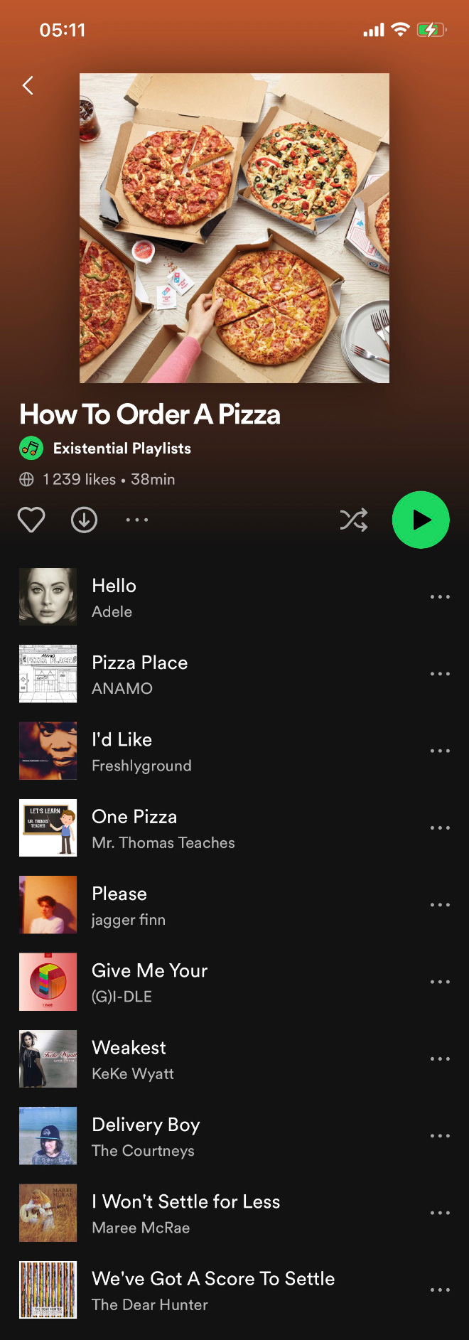 Funny Spotify playlist.