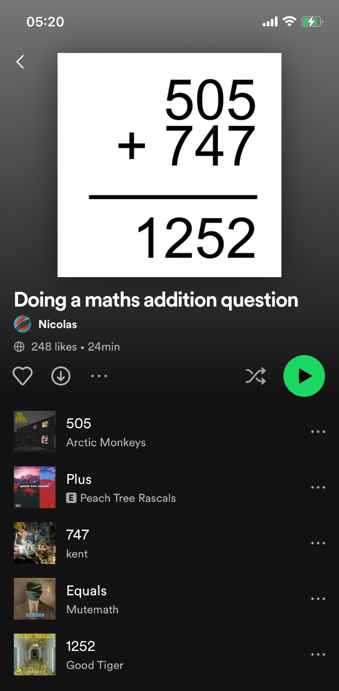 Funny Spotify playlist.