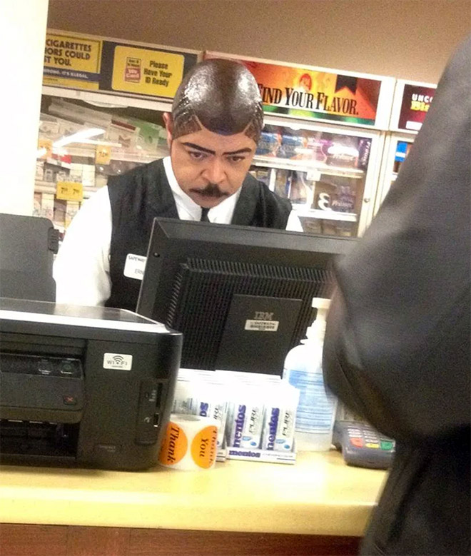 Funny haircut fail.