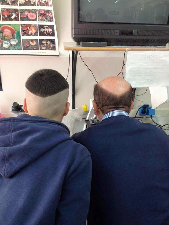 Funny haircut fail.