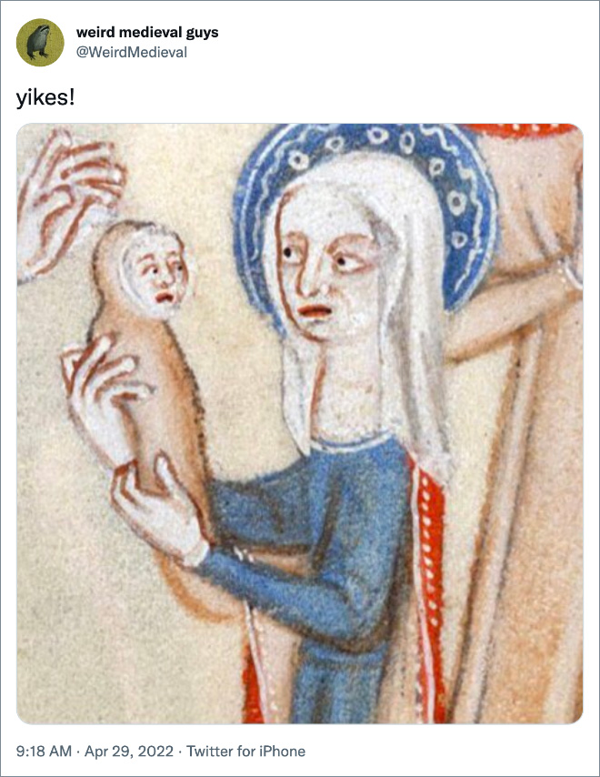 Strange medieval art.