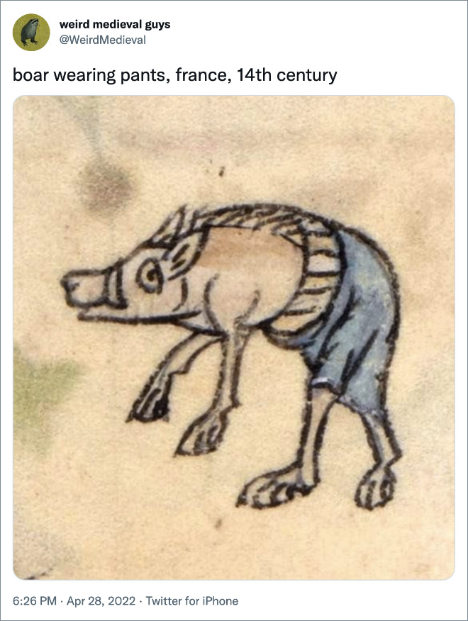 Strange medieval art.