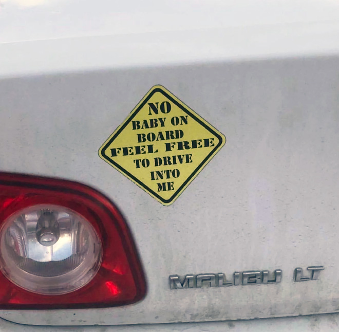 Awesome bumper sticker.