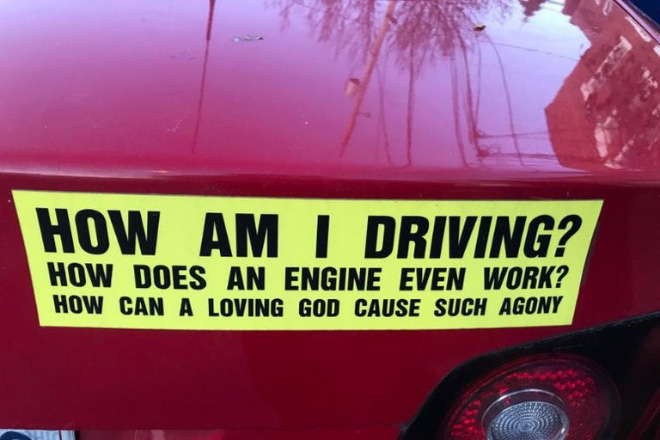 Awesome bumper sticker.