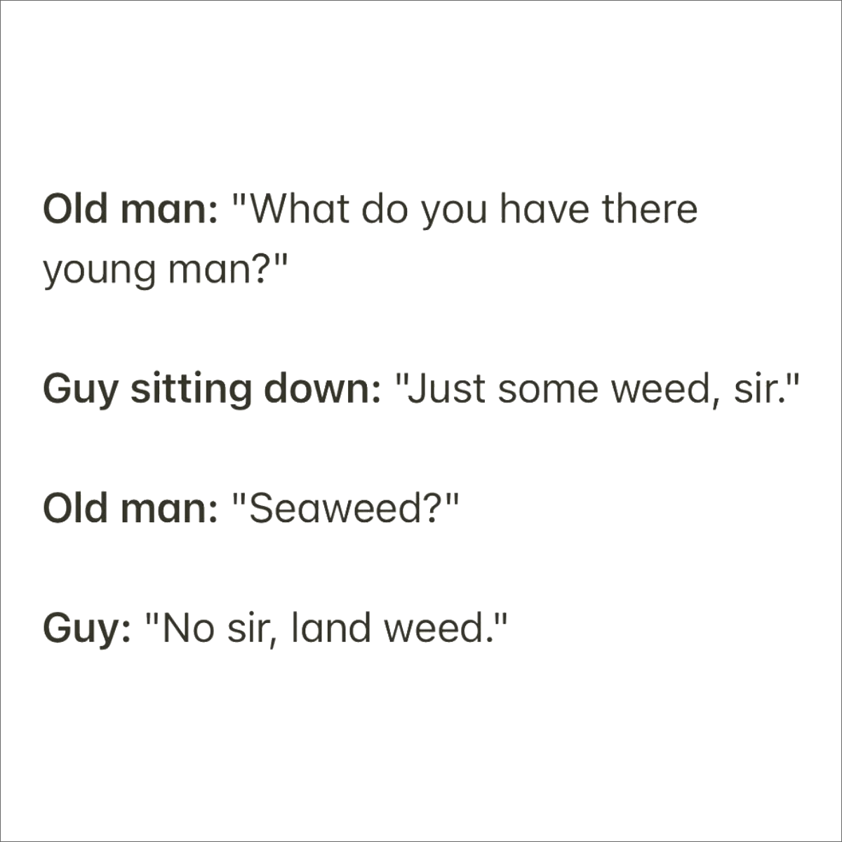 Funny conversation overheard in New York.