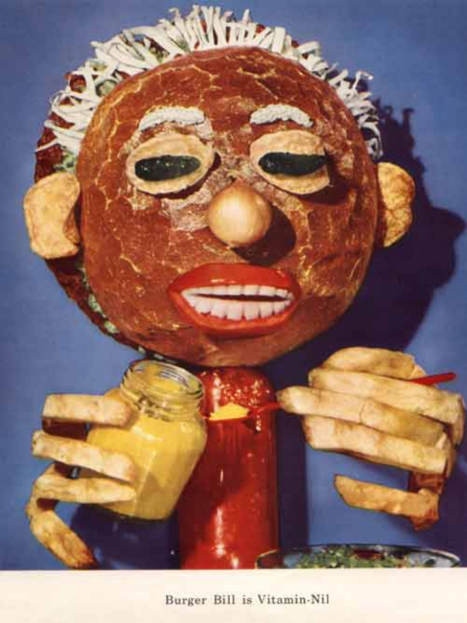 1950s creepy vitamin mascot.