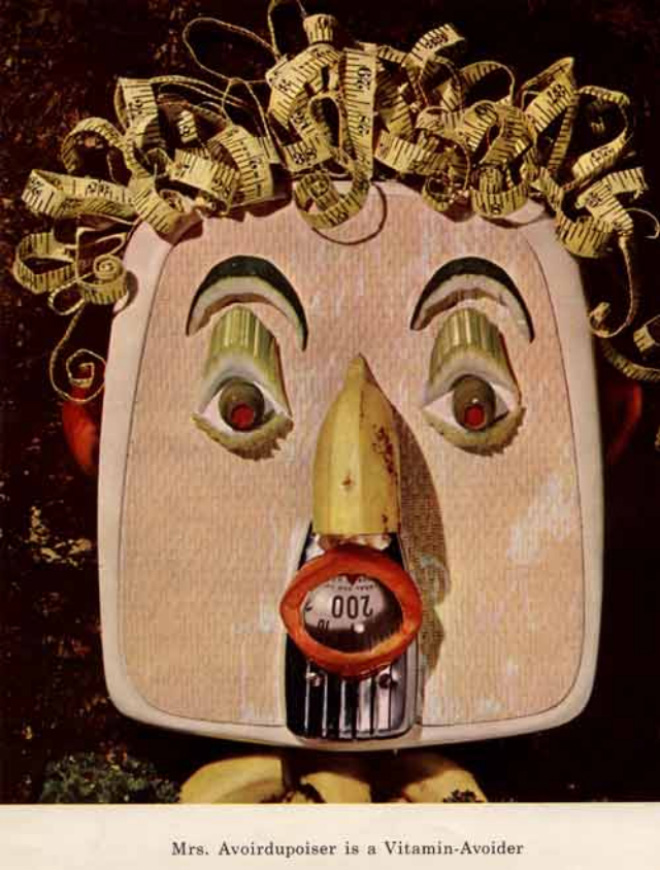 1950s creepy vitamin mascot.