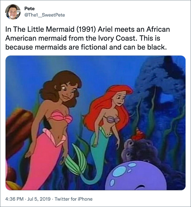 Twitter reacts to black Ariel.