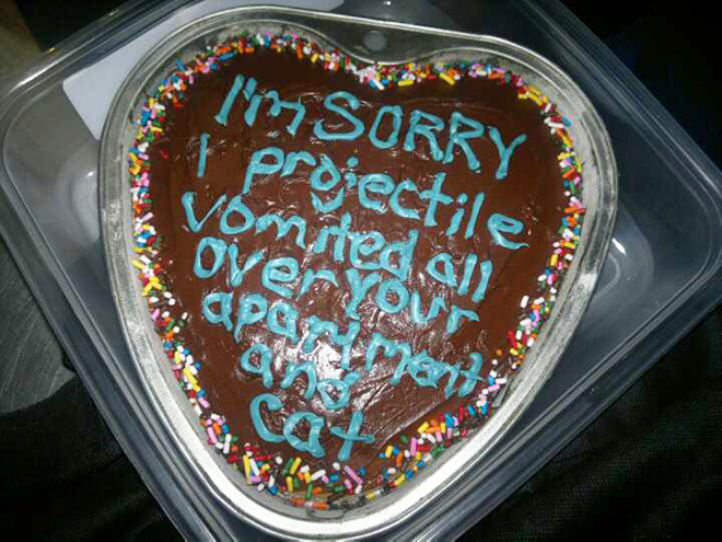 Say sorry with a delicious cake!