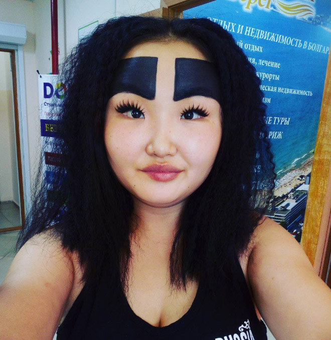 Crazy eyebrows.