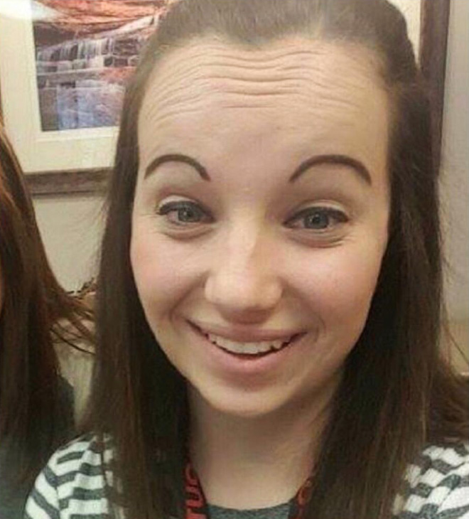 Crazy eyebrows.