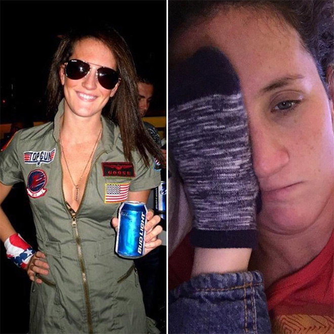 Before and after becoming a parent.