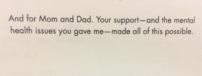 Brilliant book dedication.