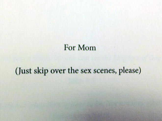 Brilliant book dedication.