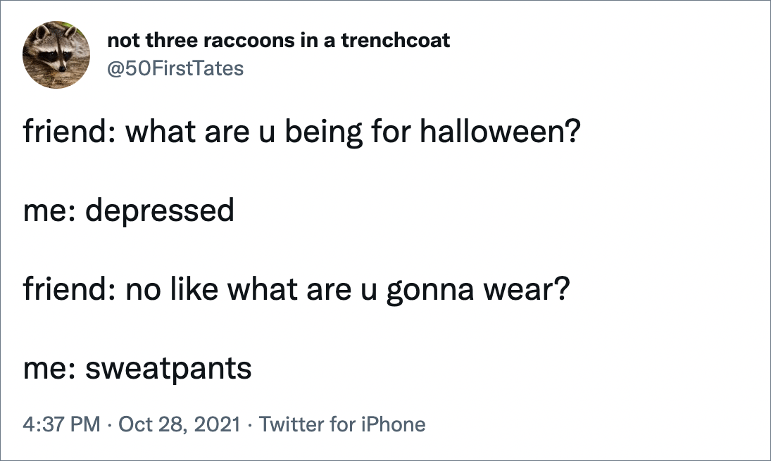 Funny Halloween tweet.