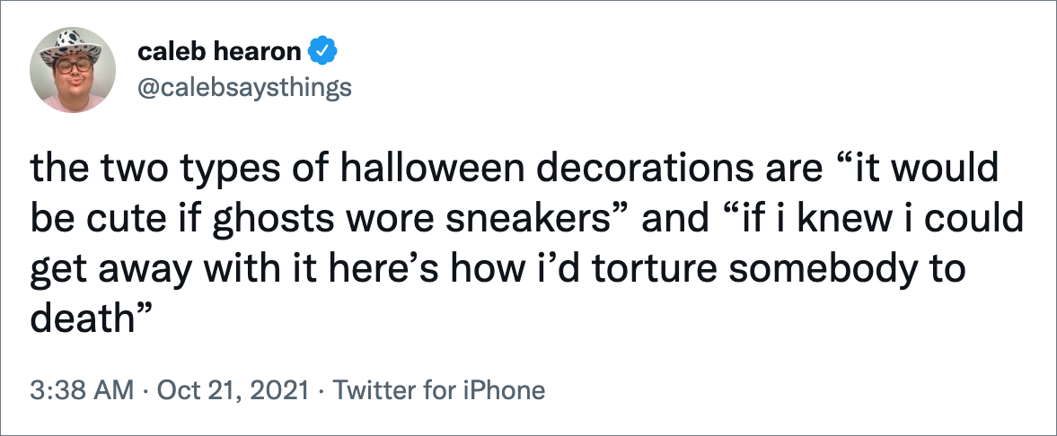 Funny Halloween tweet.