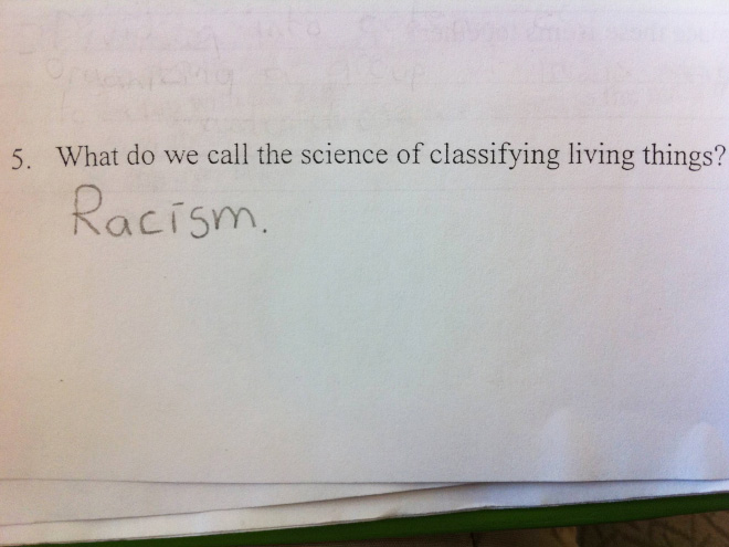 Funny failed test answer.