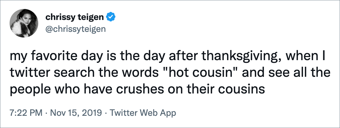 Funny Thanksgiving tweet.