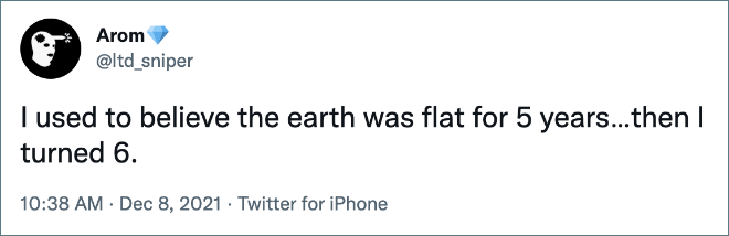 Making fun of flat-earthers never gets old.