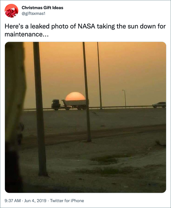 Making fun of flat-earthers never gets old.