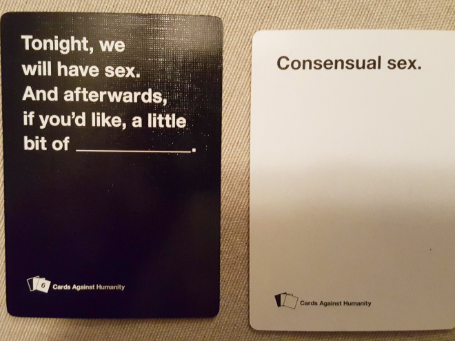 "Cards Against Humanity" is a hilarious game!