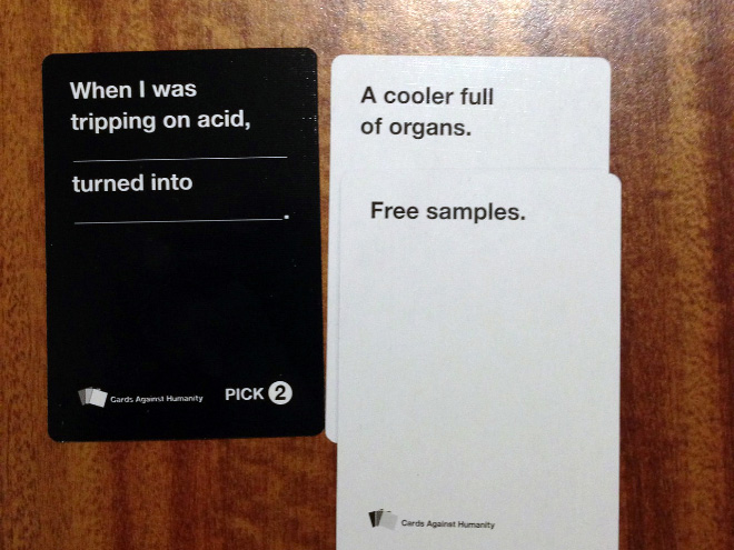 "Cards Against Humanity" is a hilarious game!